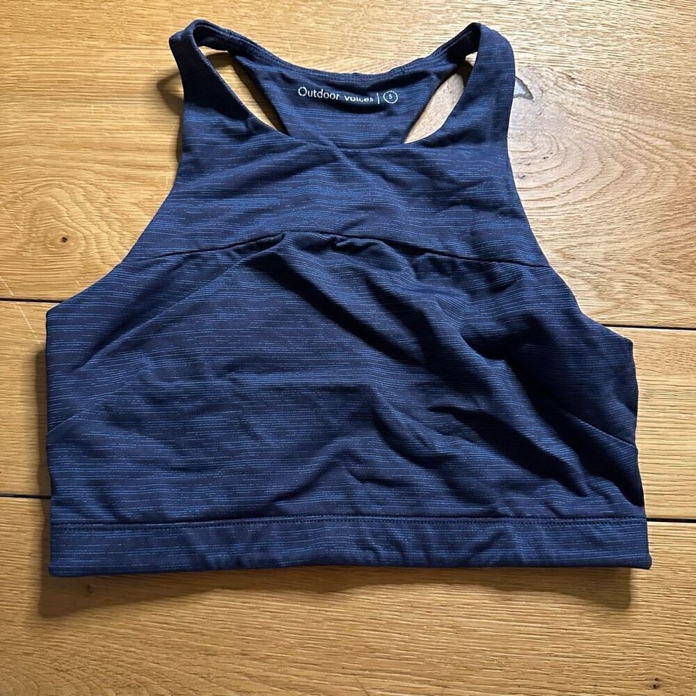 Outdoor voices navy sports bra small